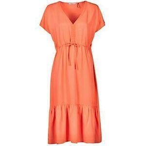 LPB LES PETITES BOMBES French orange romantic summer tiered midi ruffle dress L